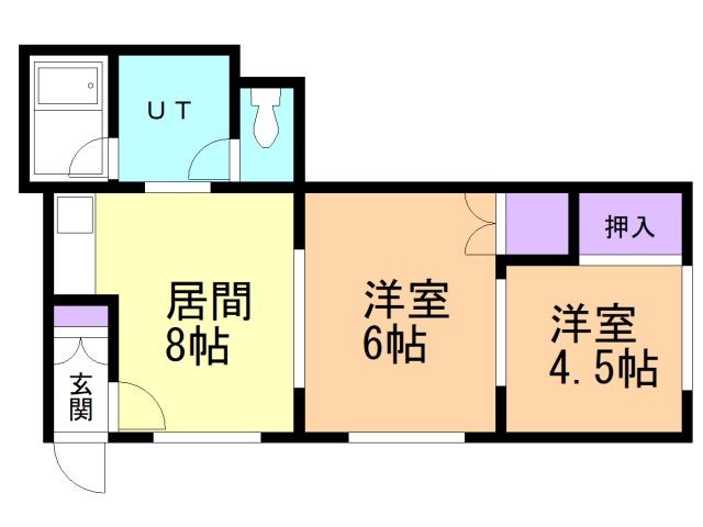 函館市中島町のマンションの間取り