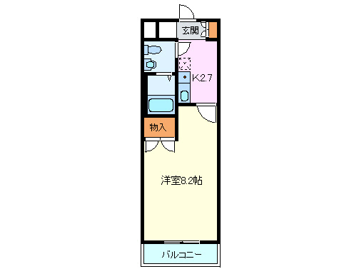 三島市文教町のマンションの間取り