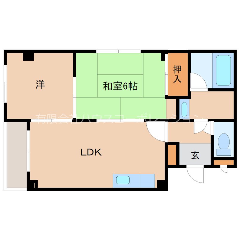 尼崎市東難波町のマンションの間取り