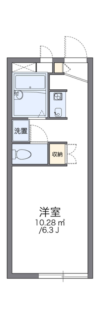 泉大津市森町のアパートの間取り