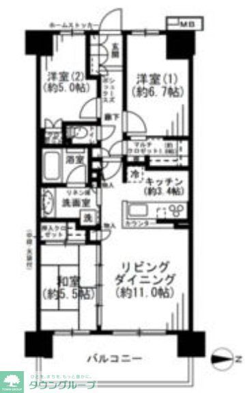 建物外観　間取図