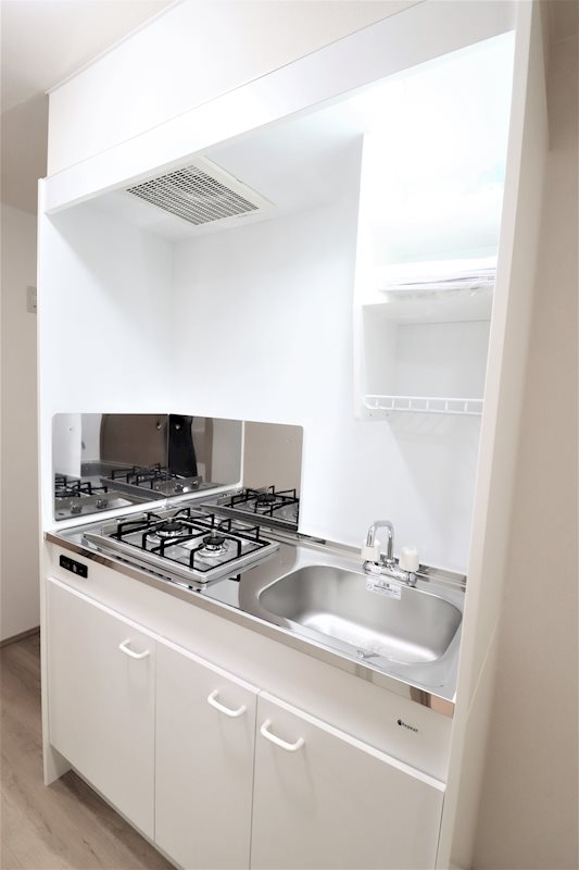 キッチン　二口コンロを採用し料理好きな方も安心です。