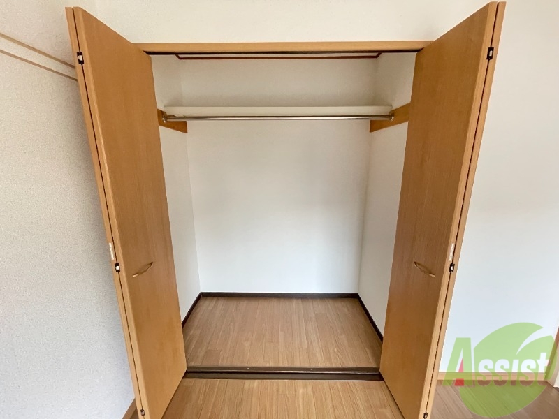 収納　クローゼット。荷物がたくさんあっても問題ないですね。