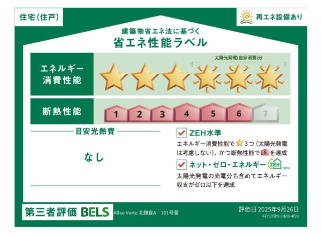 省エネ性能ラベル　省エネ住棟ラベル