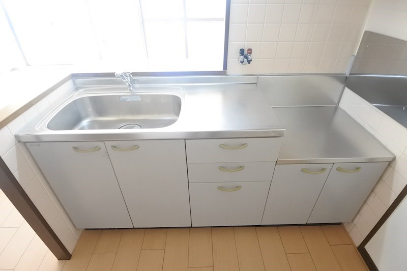 キッチン　２口ガスコンロ設置可能キッチン