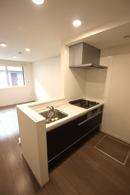 キッチン　建築中の写真です。