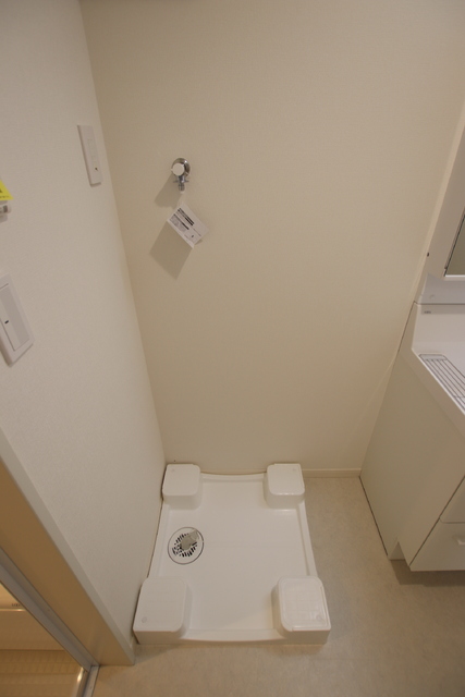 洗面設備　建築中の写真です。