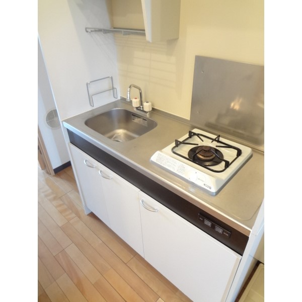 キッチン　1口ガスキッチンです。
