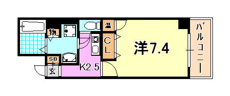 アスヴェル神戸元町の間取り写真