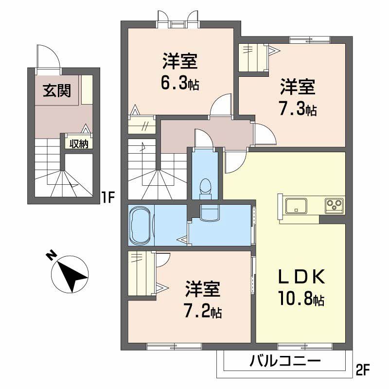 シャーメゾン坪生南の間取り写真