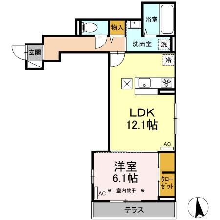 ＪＲ仙山線 東照宮駅 徒歩13分 3階建 築4年の間取り写真