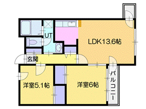 地下鉄東西線 新さっぽろ駅 徒歩12分 11階建 築31年の間取り写真