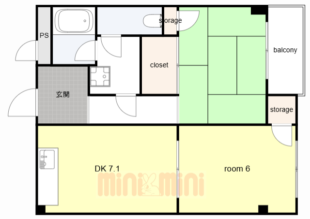 ポコアポコ住吉メゾンIIの間取り写真