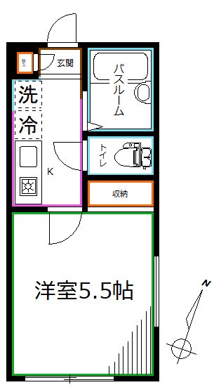 西武新宿線 下井草駅 徒歩8分 2階建 築4年の間取り写真