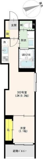 ＪＲおおさか東線 ＪＲ淡路駅 徒歩9分 3階建 築1年の間取り写真