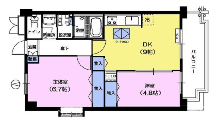 東京メトロ有楽町線 地下鉄赤塚駅 徒歩5分 3階建 築25年の間取り写真