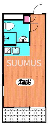 小田急線 下北沢駅 徒歩9分 4階建 築45年の間取り写真
