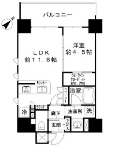パークリュクス日本橋小網町monoの間取り写真