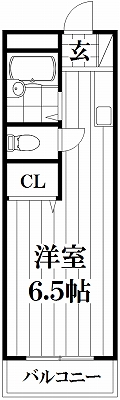 ステュディオ灰塚の間取り