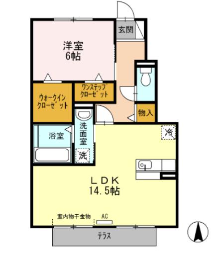 大府市桃山町のアパートの間取り