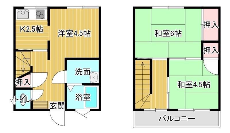 国城荘の間取り