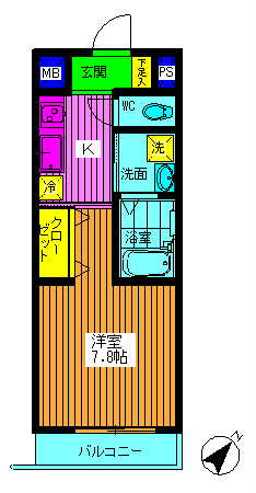 北区王子のマンションの間取り