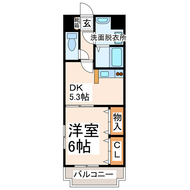 熊本市西区二本木のマンションの間取り