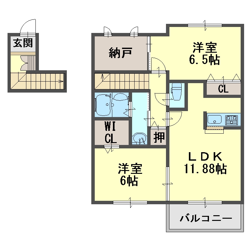 ラフィーネ古田の間取り