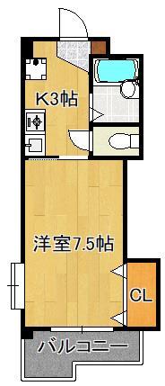 北九州市門司区柳町のマンションの間取り