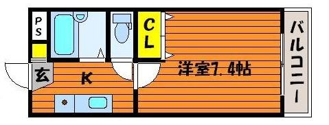 【倉敷市宮前のマンションの間取り】