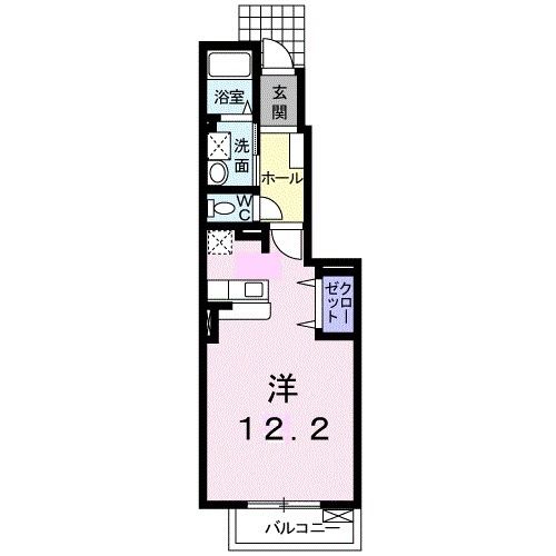 高松市檀紙町のアパートの間取り