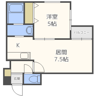 札幌市北区新琴似十一条のマンションの間取り