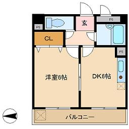 大阪市平野区喜連東のマンションの間取り