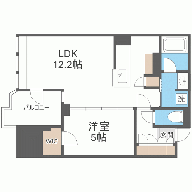 レーベン福岡天神ＯＮＥ　ＴＯＷＥＲの間取り