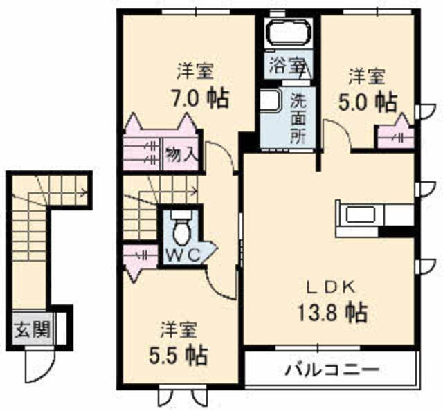 コンフォール　Ｅの間取り