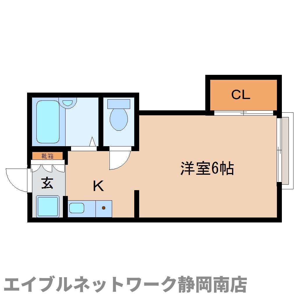 静岡市駿河区豊田のアパートの間取り