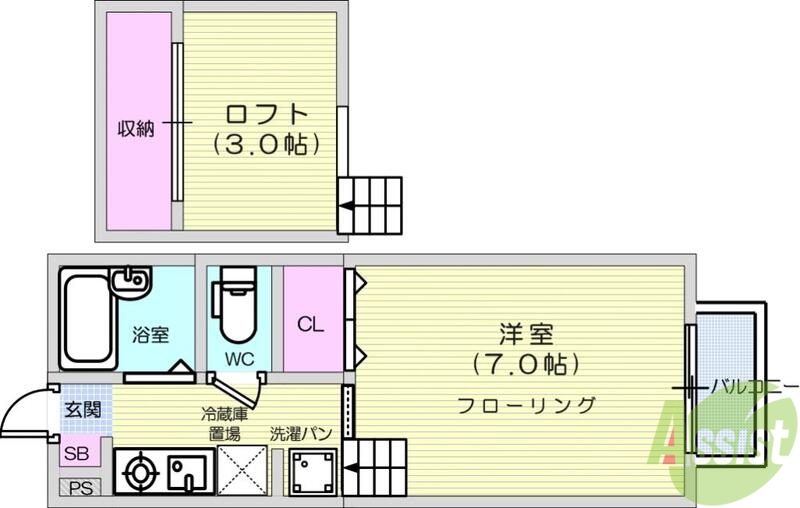 ヴィラマール向山の間取り