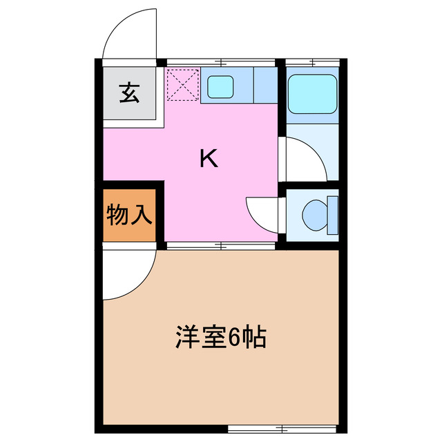 津市江戸橋のアパートの間取り