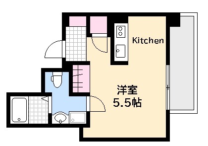 広島市西区中広町のマンションの間取り