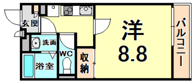 尼崎市東本町のマンションの間取り