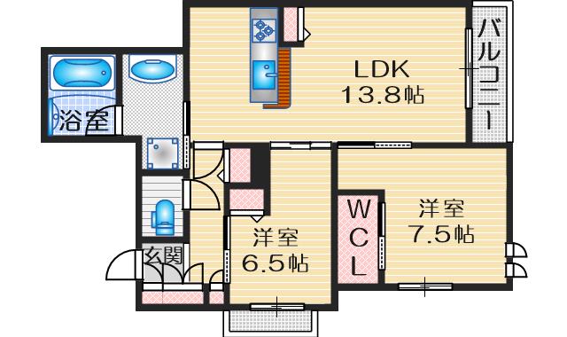 Ｃｈａｎｔ　ｄｅａ　ＯｉｓｅａｕｘIIの間取り