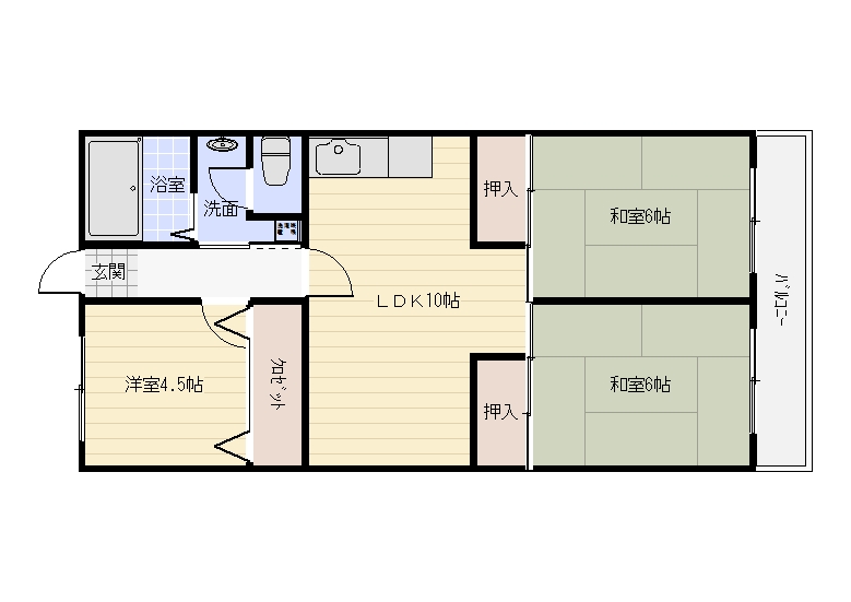 ファンション渋川の間取り