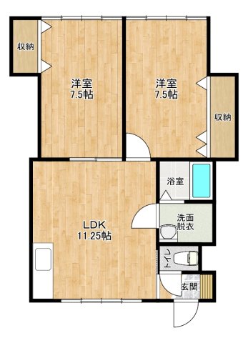 リブレリー平新田の間取り