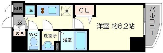 プレサンス北堀江の間取り