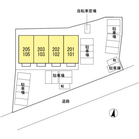 【エグゼコート上地の駐車場】