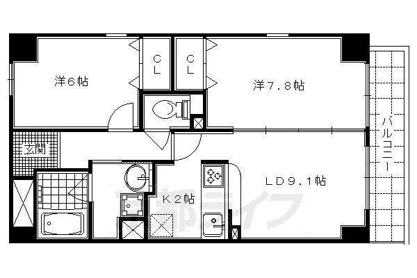 ベリエ茶五の間取り