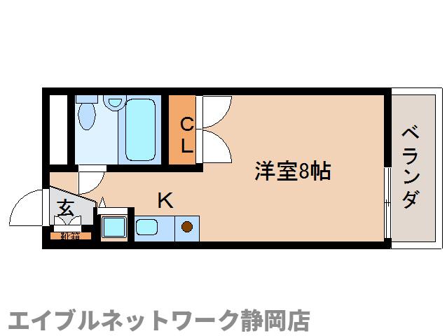 静岡市葵区横内町のマンションの間取り