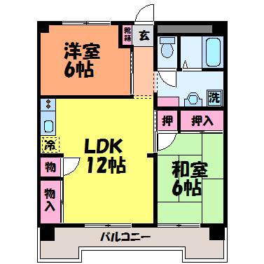 フェリオ市駅西IIの間取り