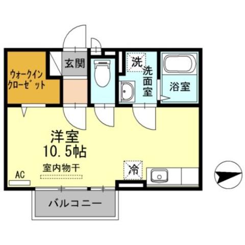 尾道市西則末町のアパートの間取り