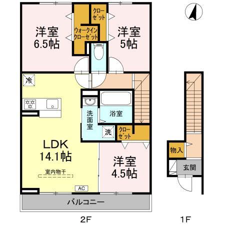 （仮）Ｄ－ＲＯＯＭ高砂７丁目の間取り